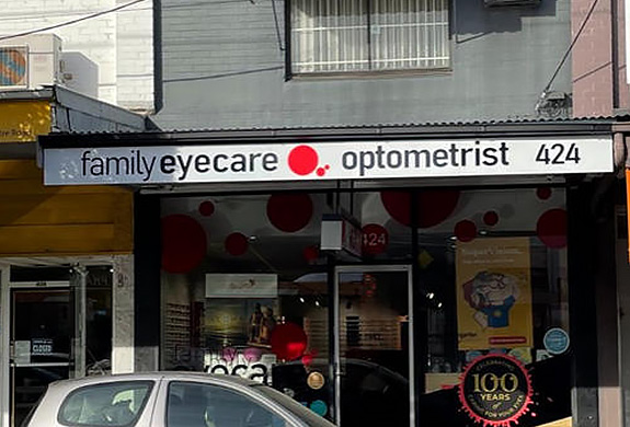 Family Eyecare has updated front awning signage